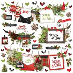   Matrica 12" (30 cm), Banner Sticker / Simple Stories Simple Vintage Christmas Lodge (1 ív)