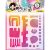 Stencil, Fun Elements Mixed-Up Collection nr.134 / Art by Marlene Mask (1 db)