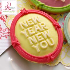   Díszítőelem, New Year New You  – Pink frame / Designer cameos (3 db)