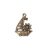 Díszítőelem, fém medál, Sailboat / Metal Charms (1 db)