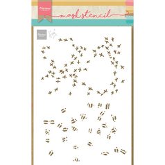   Stencil , Tiny's Bird & Deer prints / Marianne Design Craft stencils (1 db)