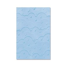   SIZZIX 3D domborító mappa 666037, Rain Clouds / Sizzix 3-D Impresslits Embossing Folder (1 csomag)