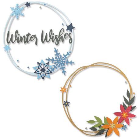 SIZZIX vágósablon 666026, Winter Wreath / Sizzix Thinlits Die Set (1 csomag)