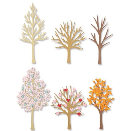 SIZZIX vágósablon 666025, Seasonal Trees / Sizzix Thinlits Die Set (1 csomag)