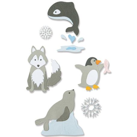 SIZZIX vágósablon 666013, Arctic Animals / Sizzix Thinlits Die Set (1 csomag)