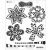 Gumibélyegző , Doodle Blooms / Dylusions cling stamp (1 db)