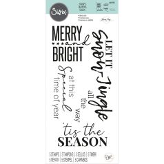   SIZZIX szilikonbélyegző 664938, Festive Sentiments #2 / Sizzix Clear Stamps (1 csomag)