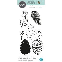   SIZZIX szilikonbélyegző 664936, Pine Branches / Sizzix Layered Clear Stamps (1 csomag)