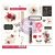 Chipboard , Magnolia Rouge / Prima Marketing Chipboard Stickers  (1 csomag)