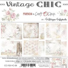   Papírkészlet 6" (15 cm), Vintage Chic / Craft O'Clock Paper Collection Set (1 csomag)