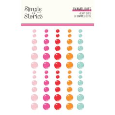   Díszítőelem , Enamel Dots / Simple Stories Heart Eyes (1 ív)