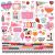 Matrica 12" (30 cm), Cardstock Stickers / Simple Stories Heart Eyes (1 ív)