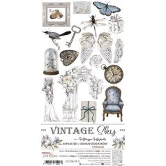   Kivágóív , Vintage Sky Extras to Cut Set – Vintage/ Craft O'Clock Mixed Media (1 csomag)