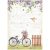 Rizspapír A4, Create Happiness Welcome Home Bicycle/ Stamperia Rice Paper (1 ív)