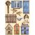 Stamperia Fa díszítőelem A5 - Create Happiness Welcome Home Houses/ Stamperia Wooden Shapes (1 ív)