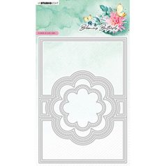   Vágósablon , Flower zigzag card Blooming Butterfly nr.489 / SL Cutting Die (1 csomag)