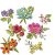 SIZZIX vágósablon 666284, Brushstroke Flowers Mini  Tim Holtz/ Sizzix Thinlits Die Set  (1 csomag)