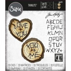   SIZZIX vágósablon 666291, Wood Slice  Tim Holtz/ Sizzix Thinlits Die Set  (1 csomag)