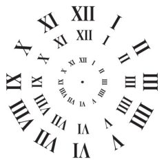 Stencil - óralaphoz , Clock Numbers / Pronty Stencil (1 db)