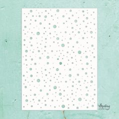 Stencil 6"x8", Dots / Mintay Stencil  (1 db)