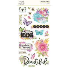   Chipboard 6"X12", Chipboard Stickers / Simple Stories Simple Vintage Life in Bloom (1 ív)