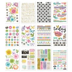   Matrica , Sticker Book / Simple Stories Simple Vintage Life in Bloom (12 ív)