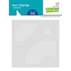   Stencil LF3109, corner rainbow / Lawn Clippings Stencils (1 csomag)