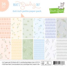   Papírkészlet 6" (15 cm), what's sewing on? / Lawn Fawn Single-Sided Petite Paper Pack (36 lap)