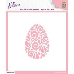   Nellie's Choice Stencil - Doodle Egg - Mixed Media Stencils (1 db)