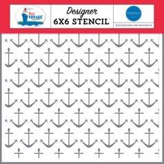   Carta Bella Stencil 6" (15 cm) - Stencil - Anchor - Bon Voyage (1 csomag)