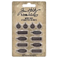   Tim Holtz Díszítőelem - Word Tags  - Idea-ology (1 csomag)