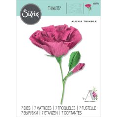   SIZZIX vágósablon, bélyegzővel 666246 - Lisianthus - Thinlits Die Set  (1 csomag)