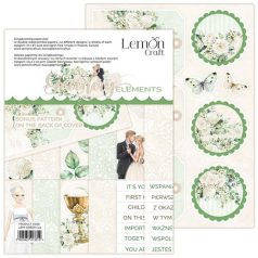   LemonCraft Papírkészlet 6"x8" (15 cm x 20 cm) - Greenery Elements - Elements - Scrapbooking Paper Pad (1 csomag)