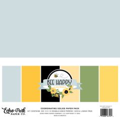   Echo Park Papírkészlet 12" (30 cm) -  Coordinating Solids Paper Pack - Bee Happy (6 lap)