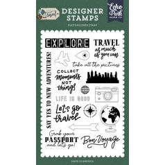   Echo Park Szilikonbélyegző  - Clear Stamps - Let's Go Travel (1 db)