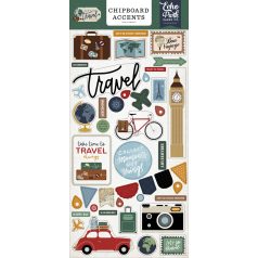   Echo Park Chipboard 6"X12" - Chipboard Accents - Let's Go Travel (1 ív)