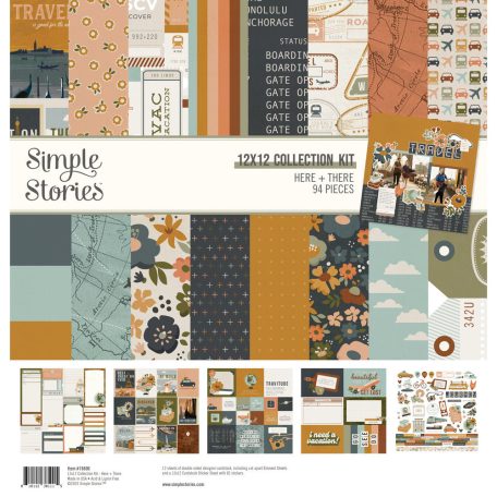 Simple Stories Scrapbook papírkészlet 12" (30 cm) - Collection Kit - Here + There (1 csomag)