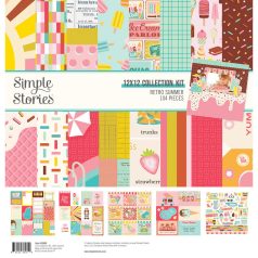   Simple Stories Scrapbook papírkészlet 12" (30 cm) - Collection Kit - Retro Summer (1 csomag)