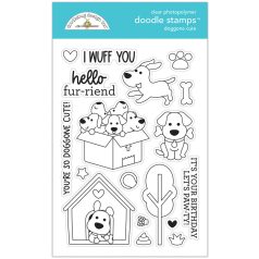   Doodlebug Design Szilikonbélyegző  - Doggone Cute - Doodle Stamps (1 csomag)