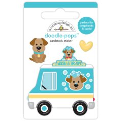   Doodlebug Design Díszítőelem  - Doggone Cute - Wash Wagon - Doodle-Pops (1 db)