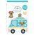 Doodlebug Design Díszítőelem  - Doggone Cute - Wash Wagon - Doodle-Pops (1 db)