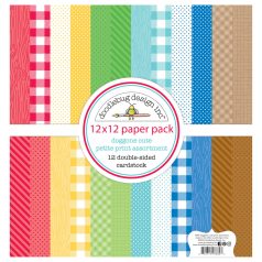   Doodlebug Design Papírkészlet 12" (30 cm) - Doggone Cute - Kétoldalas - Petite Prints Paper Pack (12 lap)