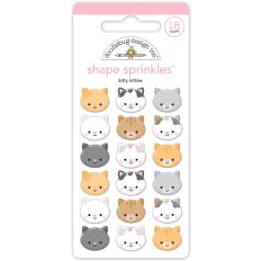   Doodlebug Design Díszítőelem  - Pretty Kitty - Bitty Kitties - Doodle-Pops (1 db)