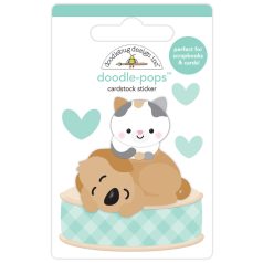   Doodlebug Design Díszítőelem  - Pretty Kitty - Best Friends - Doodle-Pops (1 db)