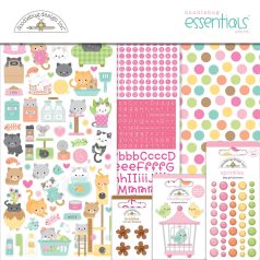   Doodlebug Design Scrapbook készlet 12" (30 cm) - Pretty Kitty - Essentials Kit (1 csomag)