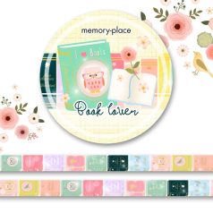   Memory Place Dekorációs ragasztószalag 15 mm - Book Lover - 2 - Washi Tape (1 db)