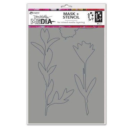 Ranger Ink Stencil - Growing Mask - Dina Wakley - Media Stencils (1 db)