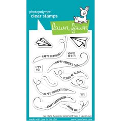   Lawn Fawn Szilikonbélyegző LF3132 - just plane awesome sentiment trails - Clear Stamps (1 csomag)