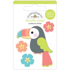   Doodlebug Design Díszítőelem  - Seaside Summer - Toucan Tango - Doodle-Pops (1 db)