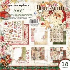   Memory Place Papírkészlet 8" (20 cm) - Dear Santa - Paper Pack (18 lap)